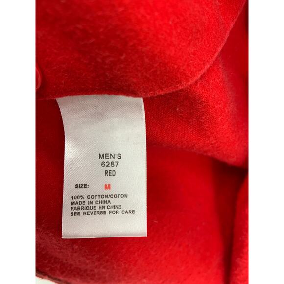 Woolrich Chamois Cloth Shirt Button Up Jacket Red 100% Cotton Size M - Picture 4 of 4